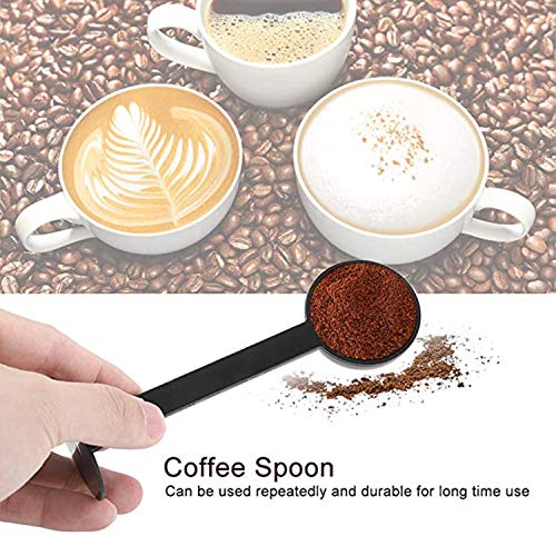 Espresso Coffee Scoops For Canisters Espresso Coffee Scoop With Tamper Hammer 2-In-1 Coffee Scoop (0.5Oz) Spoon Holder Coffee Tools Measuring Tamping Scoop Plastic Coffee Spoon #TOP3