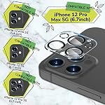 51RdMPTOy4L. SS150 3-Pack-UniqueMe-Camera-Lens-Protector-Compatible-with-iPhone-12-Pro-Max-67-Tempered-GlassCase-FriendlyNew-versionScratch-ResistantEasy-Installation-Black-Circle