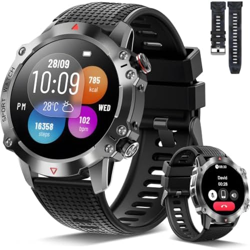 Reloj Inteligente Hombre, 1.39“ Smartwatch Hombre con Llamadas Bl...