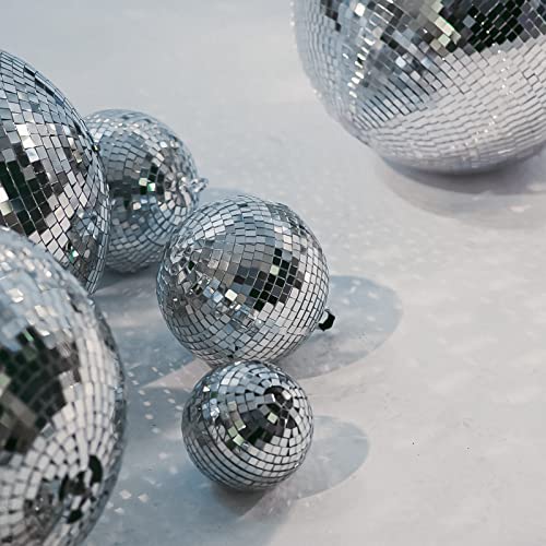 Longking 1888 Pieces Self-Adhesive Mirror Tiles, Square Mirror Stickers Mosaic Tiles, Glass Diy Craft Decoration, Disco Ball Tiles(Silver) #TOP2