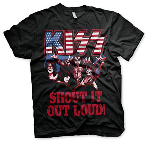 Photo de Kiss Shout it Out Loud Gene Simmons Rock Officiel T-Shirt Hommes Unisexe (Medium)