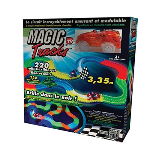 Magic Tracks-CIRCUIT01 Circuito Luminoso de 3,35 Metros Modular y Brillante en la Oscuridad-Visto en el televisor, Multicolor, 26.7 x 8.9 x 25.4 cm (BestofTv CIRCUIT01)