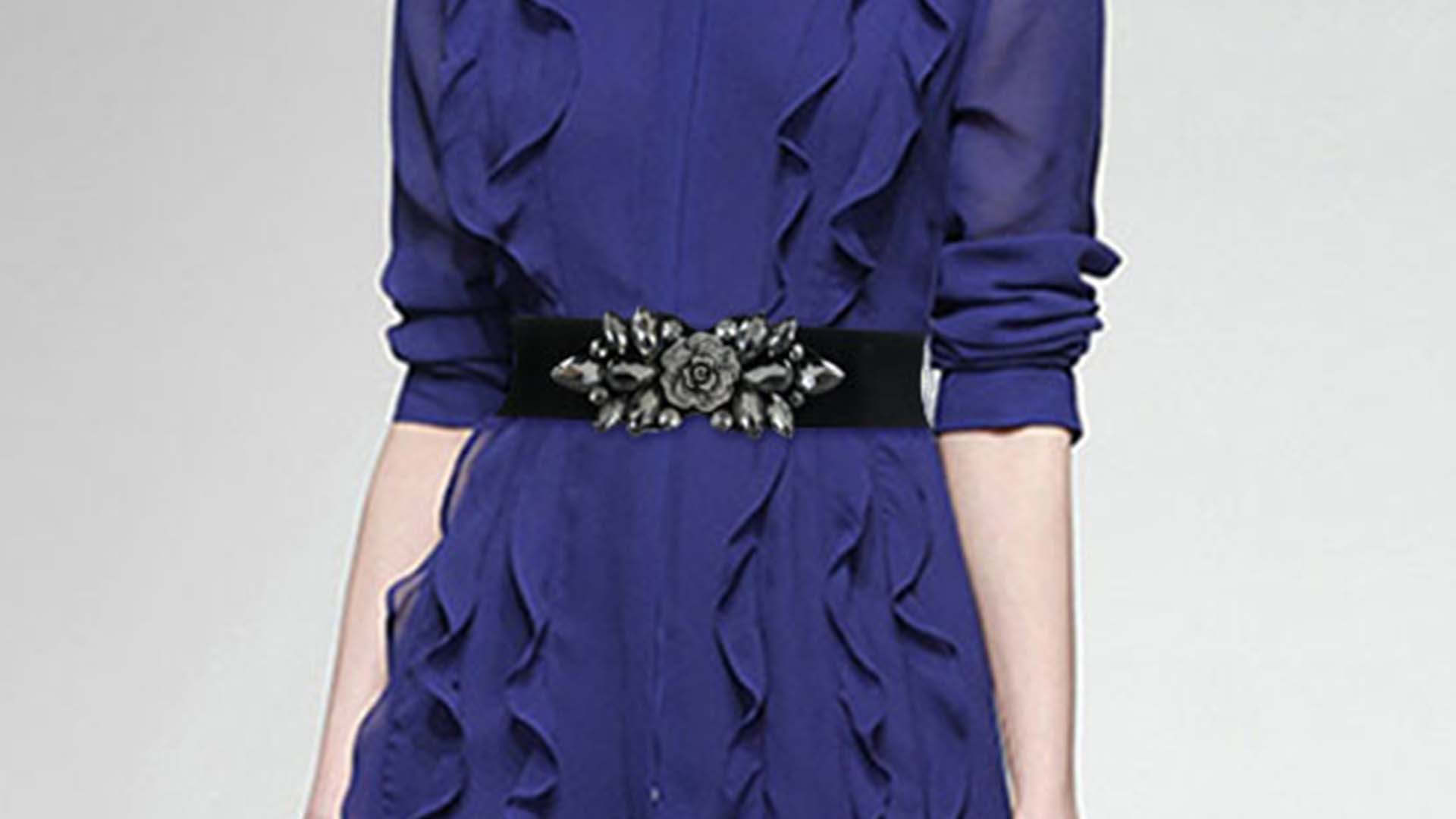 Stretch Belt with Fashion Crystals and Elasticized Band Belt Y2K Sequins Stretch Belts With Metal Interlocking Buckle for  main image 3
