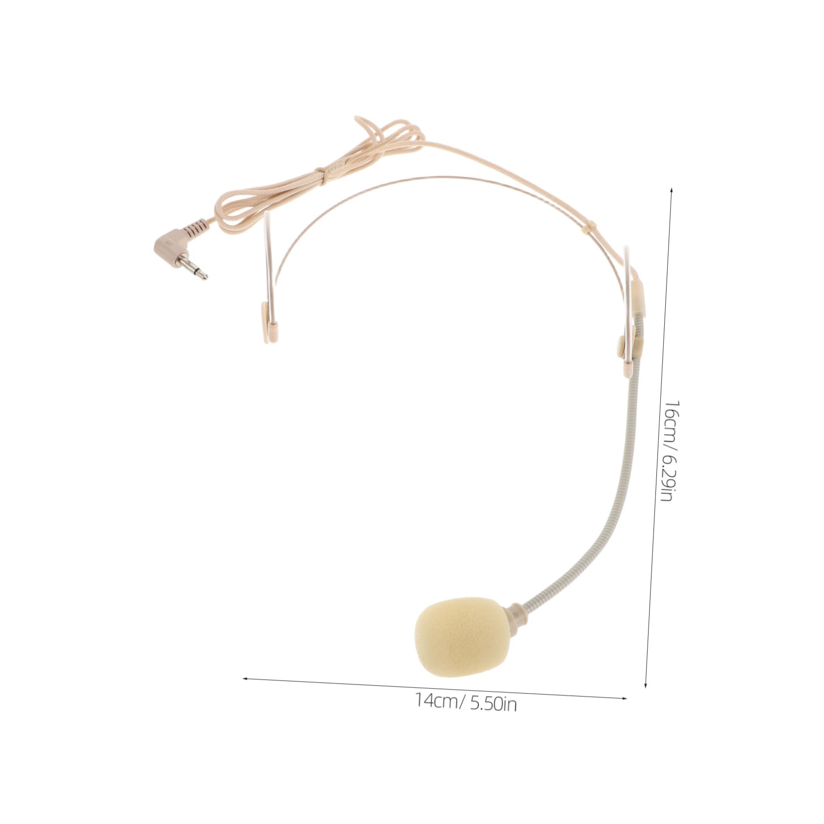 OFFSCH Over Ear Headworn Condenser Mic with Flexible Plug for Teachers Trainers Event Hosts and Tour Guides Voice Transmission and Enhanced Comfort