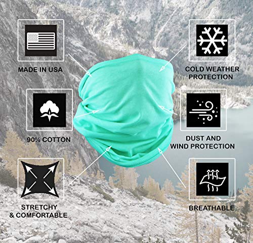 Image of Cotton Face Mask Bandana Tube Scarf Made in America Solid Neck Gaiter