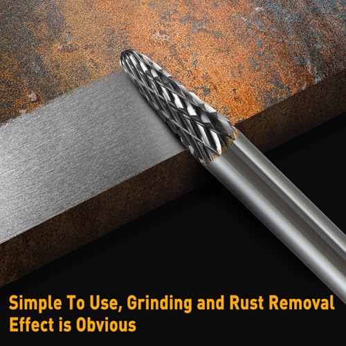 Image of Carbide Burr Set 1 /4 Shank w /Big Beech Holder Die Grinder Bits Drill Bits Grinding Bits for Metal Rotary Tool Attachment Accessories Rasp Weld Wood Stone for Milwaukee Dewalt (FO-9)