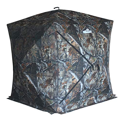 Thunderbay 3 Person Hidden Threat See Through Hunting Blind, See Through Panel Window With 270° View, Floor Space 62" X 62" #TOP4