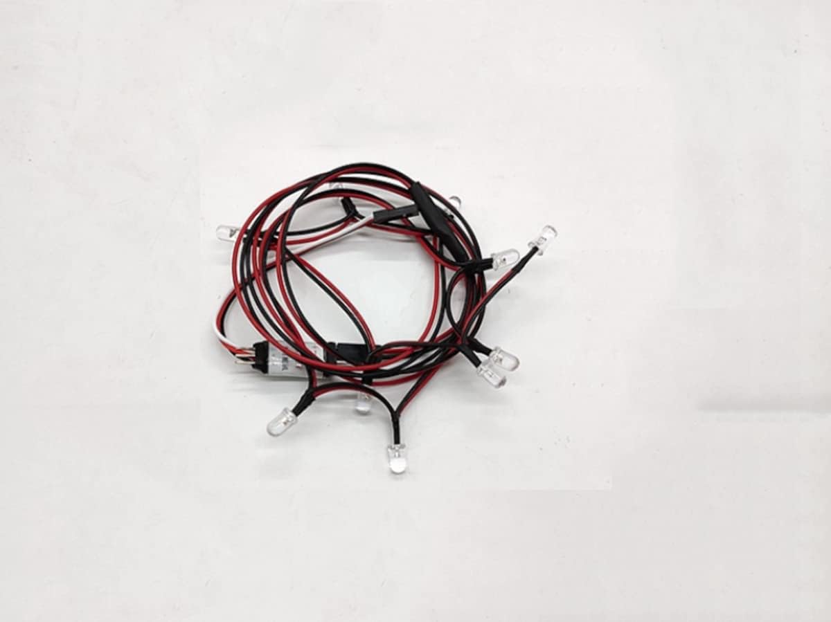 RC LED Light kit, RC Car LED Light Headlights + Red Taillight Kit for Kyosho FAZER 1970 Dodge Charger RC Crawler Car Upgrades (Warm White)