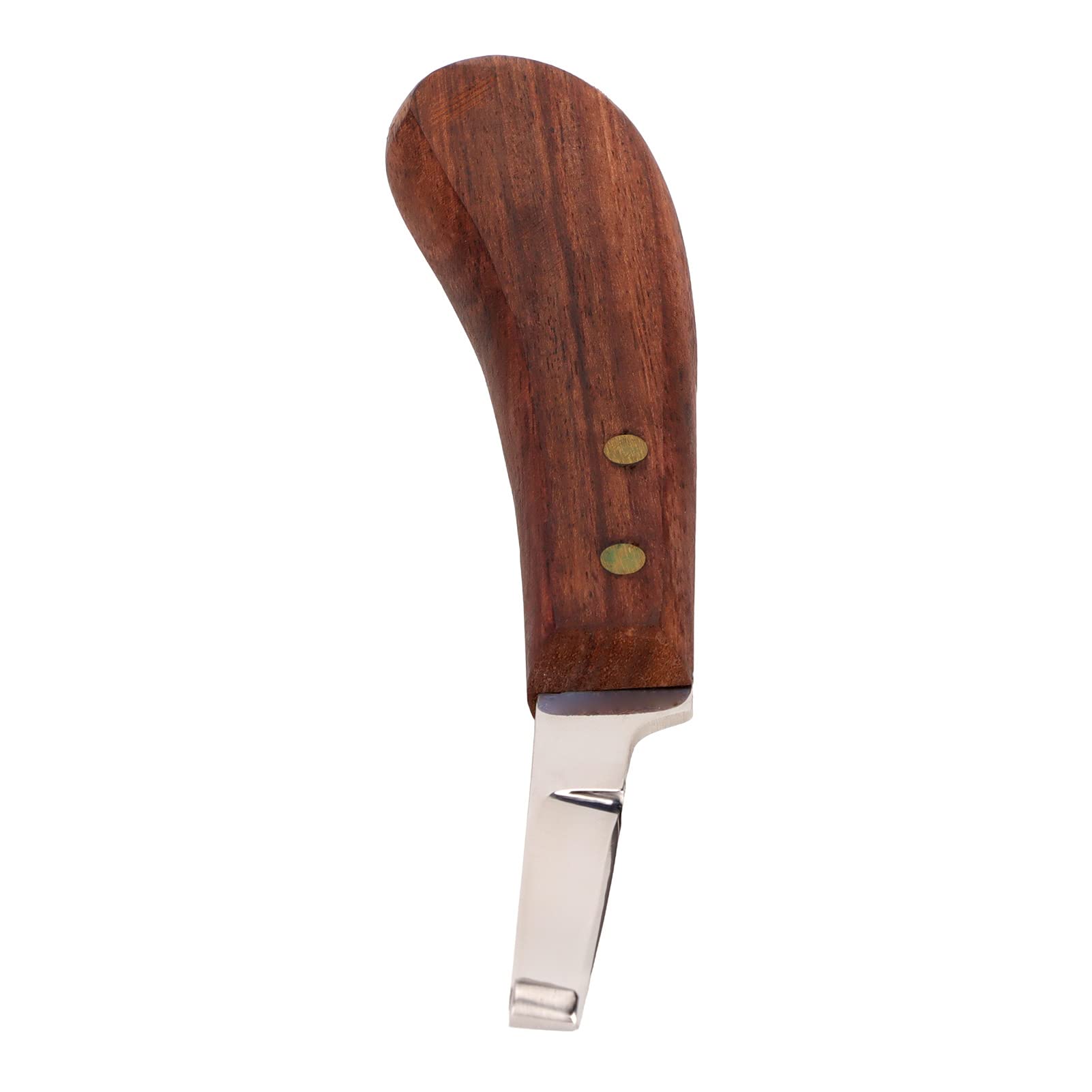Hufmesser Für Die Linke Hand, Hufmesser aus Stahl Mit Gebogener Klinge Und Ergonomischem Holzgriff, Hufpickmesser aus Eisen, Hufschneidewerkzeug Für Zuchtbetriebe, Im Freien(Rechte Hand)