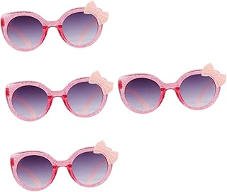 4 Pares De Arco De Tinta Infantil Saia Poodle Bebê Óculos De Sol Tons De Flor Óculos De Sol Óculos De Tiro A Granel Decoração Moderna Óculos De Sol Desenhos Animados Óculos De