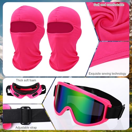 Image of Chicingyou 2 Pack Dirt Bike Goggles with 2 Balaclava Masks, Atv Motocross Motorcycle Goggles, UV Protection for Men Women