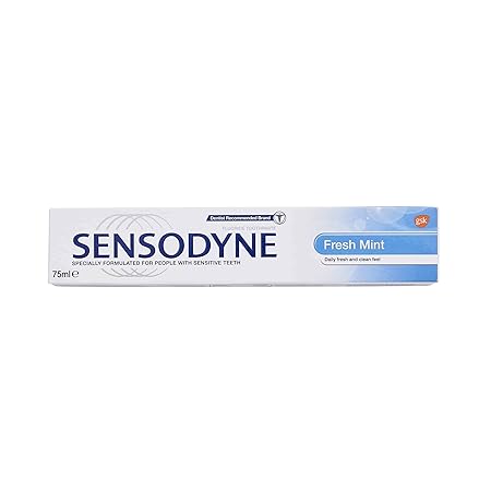 Sensodyne Fresh Mint Daily Care Toothpaste for Sensitive Teeth +Strong Teeth 75 grams