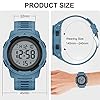 GOLDEN HOUR Mens Waterproof Digital Sport Watches Wide Screen Easy Read Display Military Style with Rubber Strap #3