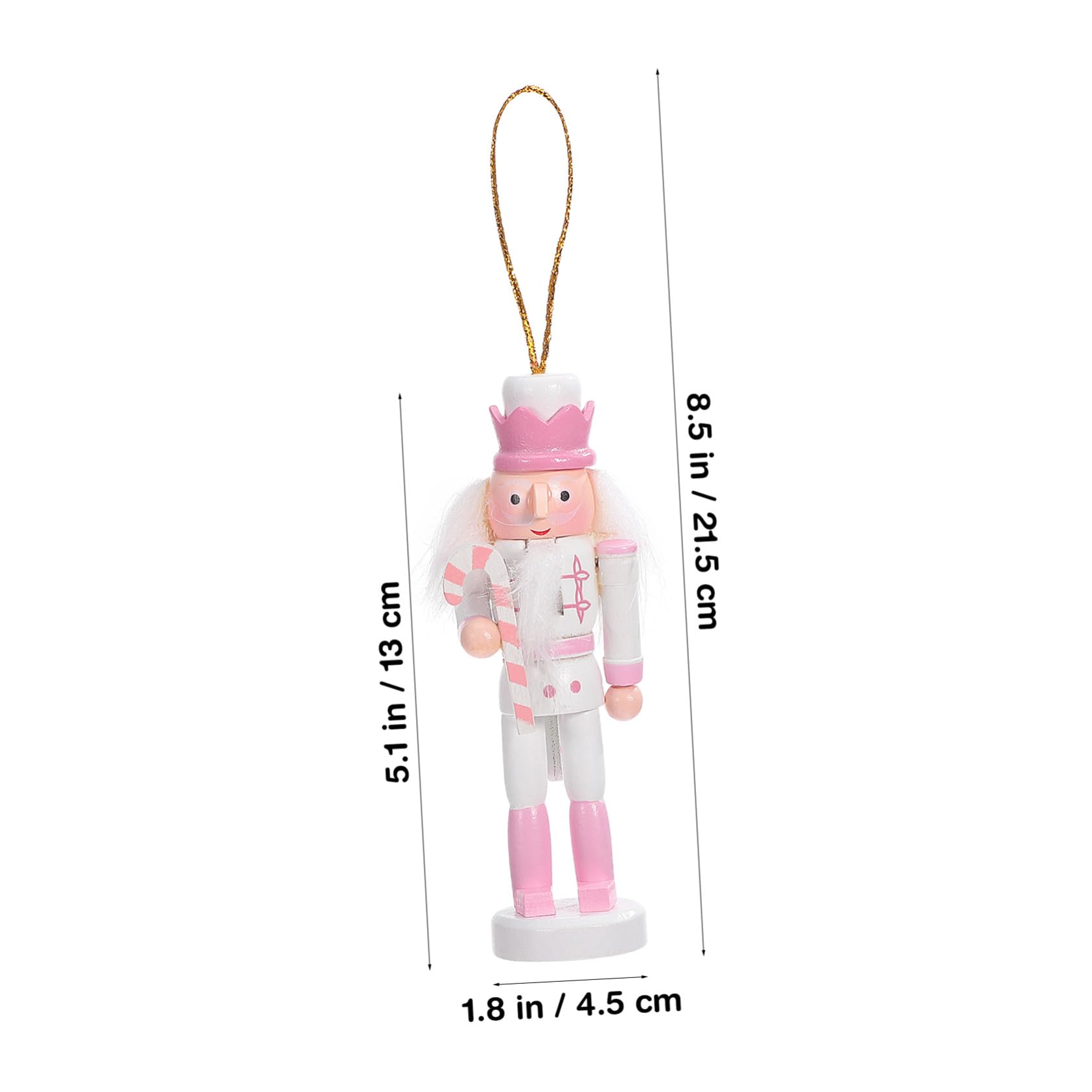 DOITOOL Lot de 5 casse-noisettes pour petits argentés - Décoration de Noël miniature - Figurine casse-noisette en peluche - Description chic - Casse-noix en feutre - Utilisation DIY