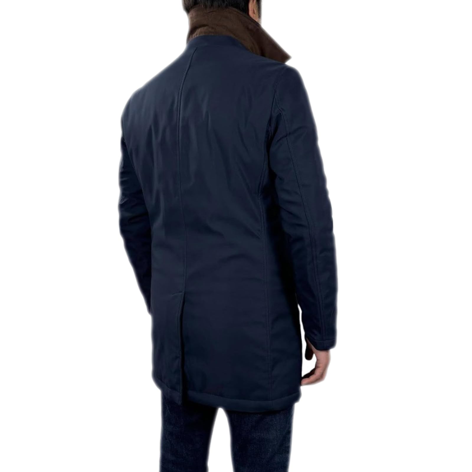 Cappotto Impermeabile da Uomo Invernale Taglio Lungo Trench Eegante Imbottito Giacca Casual Con Gilet Removibile Linea Sartoriale Giubbotto Classico