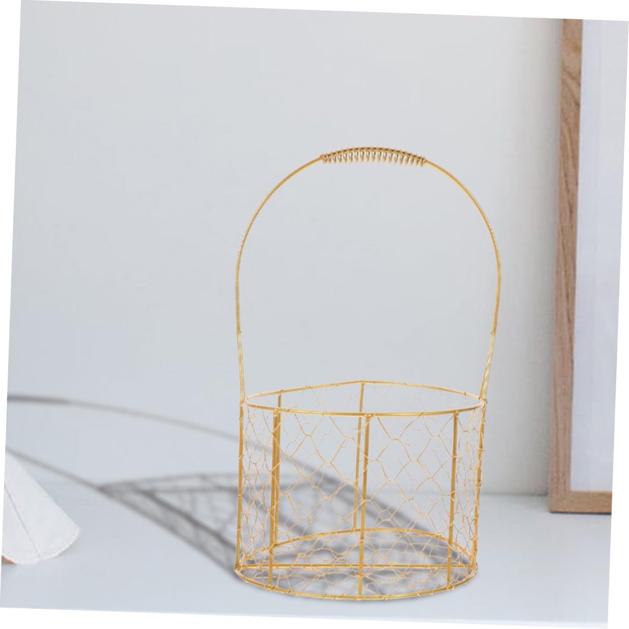 Elegant Woven Metal Wire Basket Handheld Storage Container for Wedding and Home Organization Portable Decorative Basket for Jewelry Cosmetics Fruits and Snacks Gift for Special image 3