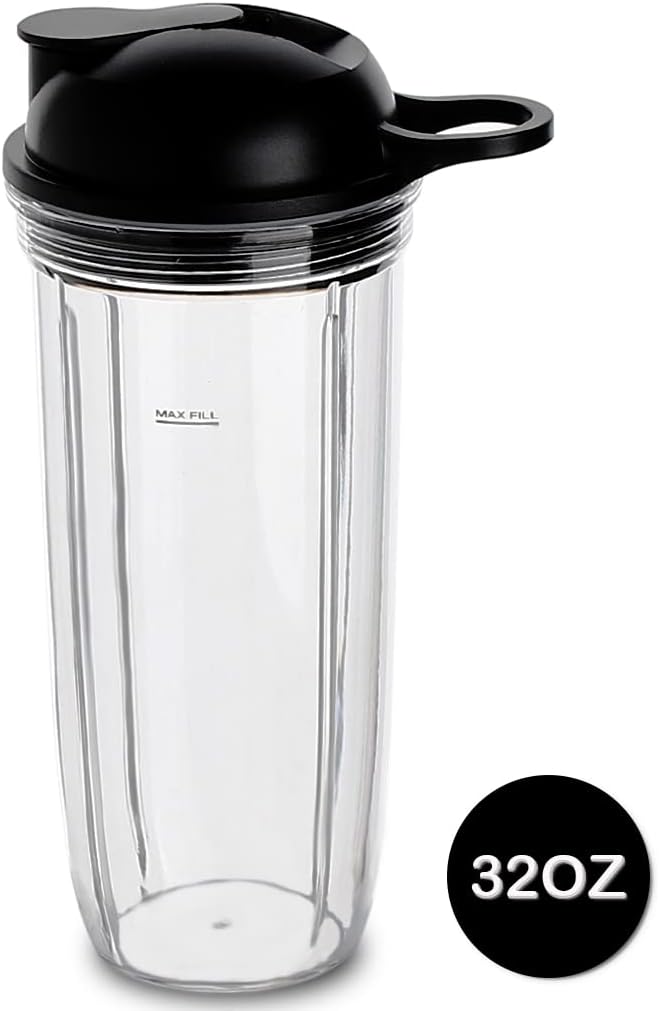Replacement Parts cup with To-Go Lid ，Compatible with NutriBullet Blender Combo NutriBullet Pro 1000 and NutriBullet Select 2.0 (32oz)