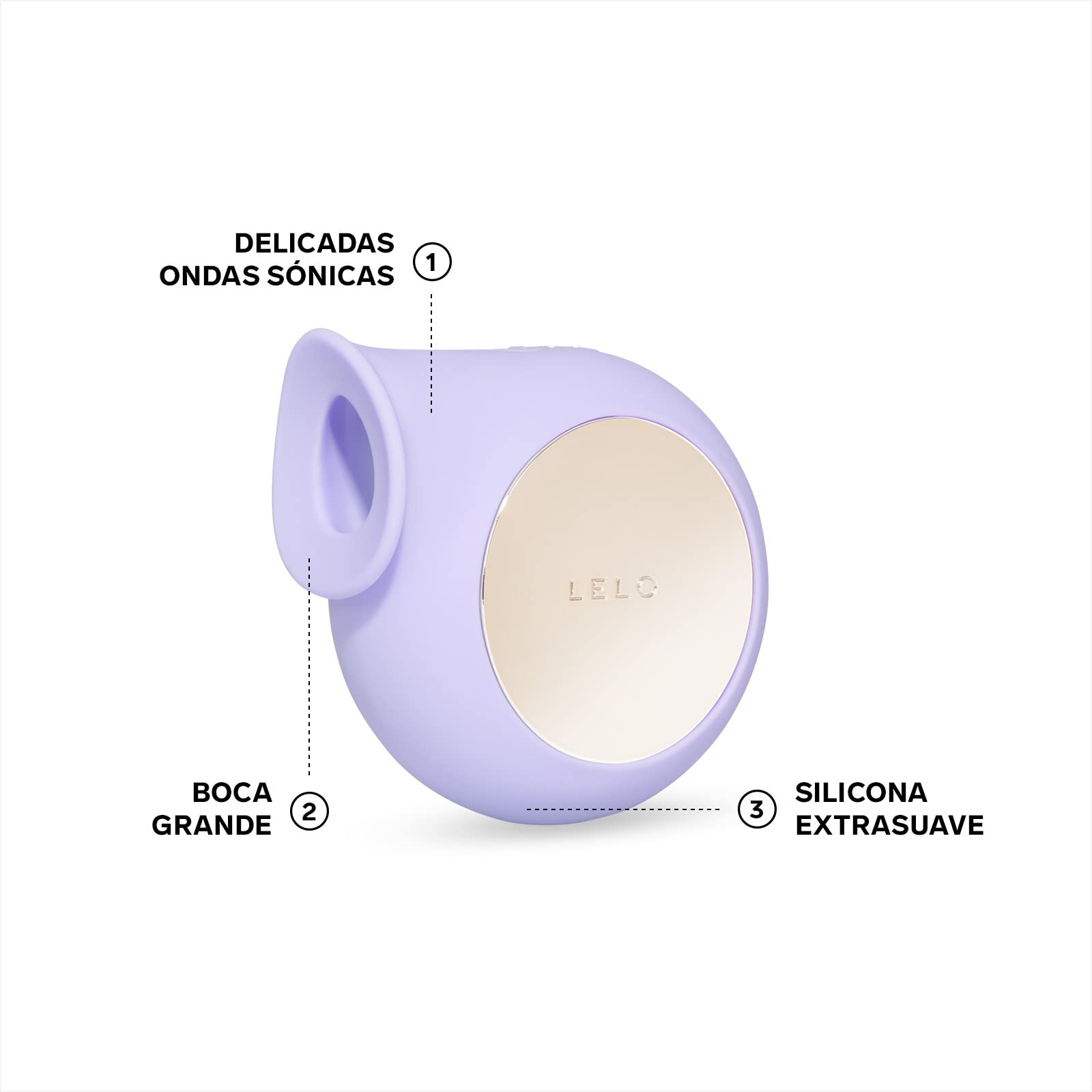 LELO SILA Succionador de Clítoris con Pulsos Sónicos, Vibrador Esencial para Cualquier Mujer. Juguete Sexual Femenino, Sumergible y Recargable por USB (Lilac)
