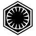 The First Order Galactic Empire Imperial Logo 6" Vinyl Sticker Car Decal (6" BLACK)