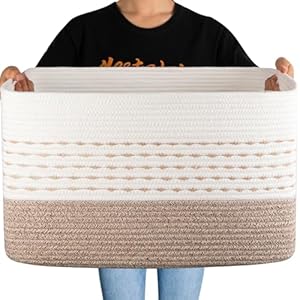 OIAHOMY Large Blanket Basket, 22”...