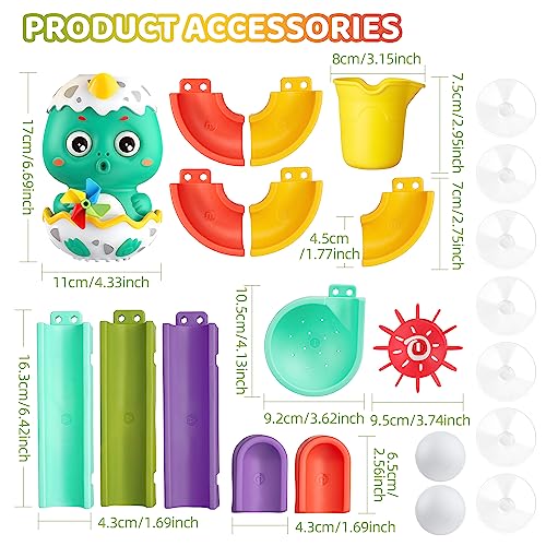 CRIOLPO Badewannenspielzeug, Badespielzeug ab 3 4 5 Jahre DIY Kugelbahn Wasserspielzeug Badewannen Spielzeug Baby, Wasser Spielzeug Kinder Badespaß Geschenk Mädchen Junge