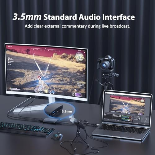 Image of MICROWARE Audio Video Capture Cards 1080p 60fps, 4k HDMI Capture Card Nintendo Switch, USB 3.0 Game Capture Card for Live Streaming Video Conferencing Teaching 3ds P4 P5 PC Xbox One Camera OBS