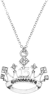 Quinceanera Charm Necklace, Girls Sweet 15 Jewelry Gift - Quinceanera Jewelry for Girls Fifteenth Birthday