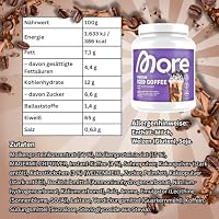 MORE Protein Iced Coffee Dark Cookie Crumble – Proteinpulver mit Molkenprotein, Instant-Kaffee & Cookie-Stückchen, 1x 300 g +Heartglobal Versandschutz – Ansicht 3