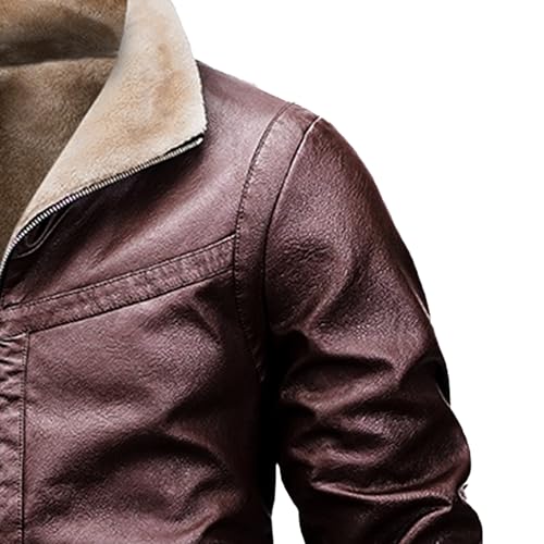 Chaqueta para hombre con forro polar y cuero sintético miniatura 4
