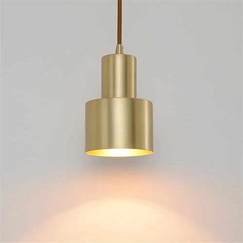 Miniatura 8 de Lámpara colgante E26 - Lámpara colgante nórdica moderna dorada y cobre para isla de cocina, comedor, bar, accesorio de hierro LED ajustable, lámpara