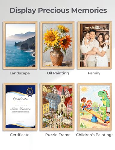 HOUSE DAY A3 Frame,Solid Wood A3 Picture Frame with A4 Mount,Wall Hanging A3 Photo Frame Poster Frame for Family, Landscape,Pet Memorial,Wedding,29.7x42cm,Pack of 1 - Image 8