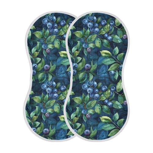 xigua Blueberry Baby Burp Cloths for Newborn Boys and Girls 1 Pack, Soft & Absorbent Cotton Baby Burp Cloth, Baby Washcloths, Newborn Towel, Burp Rags2