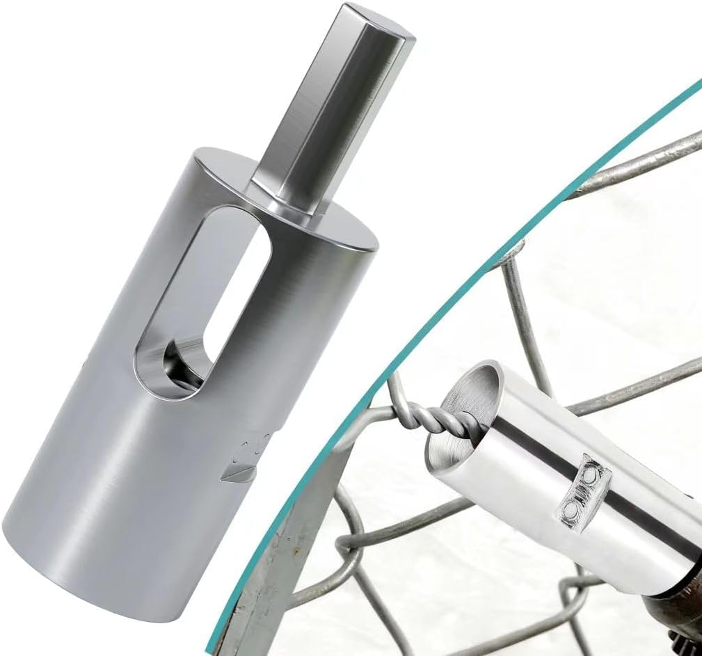 9 Gauge+11 Gauge Drill Chuck Tool EZ Twist Ties for Chain Link Fence and Loop Fences,Easy Twist Fence Ties Tool for Chain Link Wire,EZ Drill Chuck Fit 3/8"