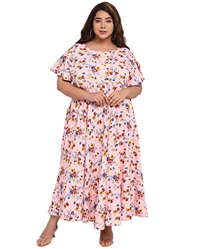 Image of OOMPH! Women's Crepe A-Line Maxi Plus Size Dress - plusd50