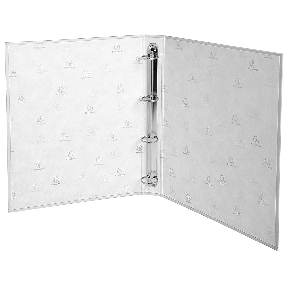 Exacompta - réf. 51378E - Carton de 20 classeurs rigides en PP - 4 anneaux ronds diamètre 30 mm - Dos 40 mm - Dimensions extérieures : 32 x 26 cm - Format à classer A4 - Coloris : blanc