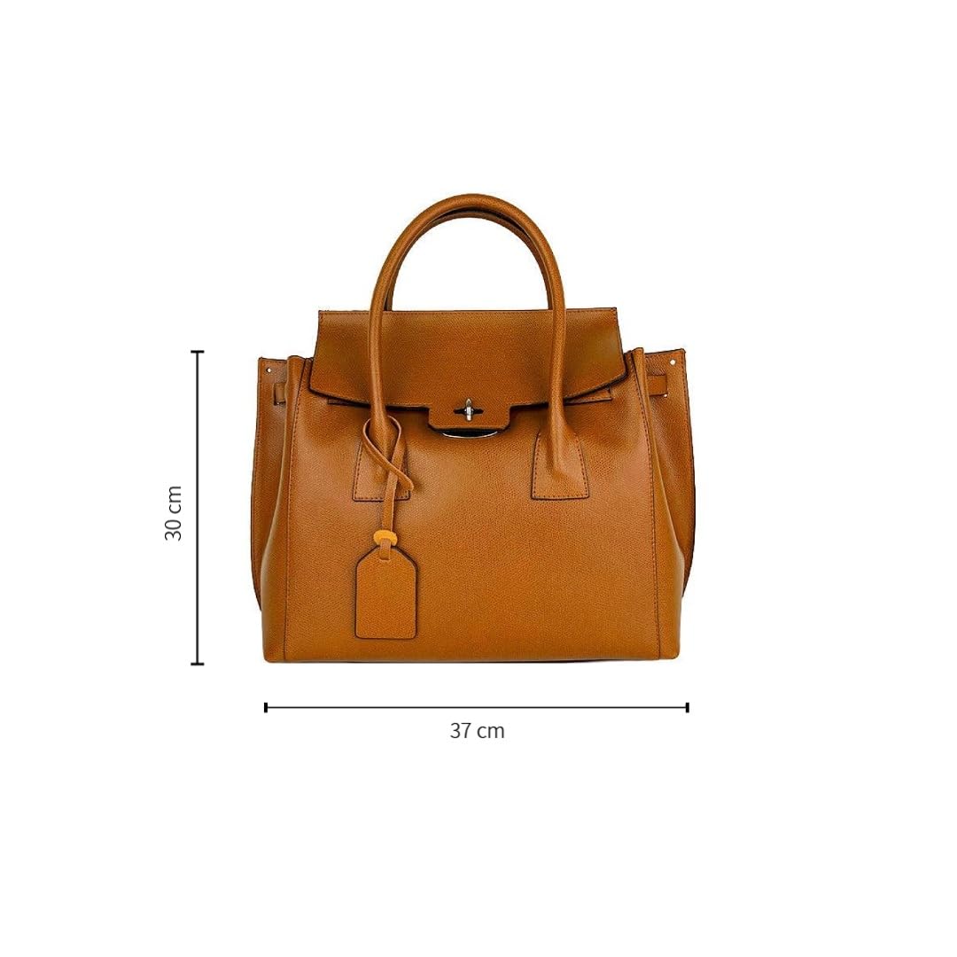 FrasiBags Borsa a Mano Rigida, Borsa da Donna in Pelle Saffiano, Borsa in Pelle con Tracolla Removibile, Borsa Donna in Pelle, Borsa Grande, Borsa in Pelle Vera Made in Italy