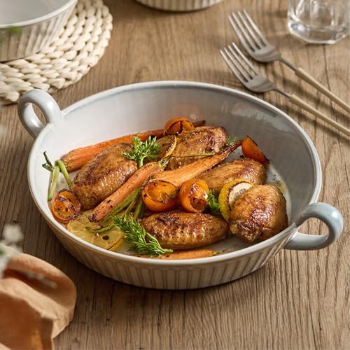 Bandeja vertical de cerámica que evita quemaduras y derrames en platos calientes 6