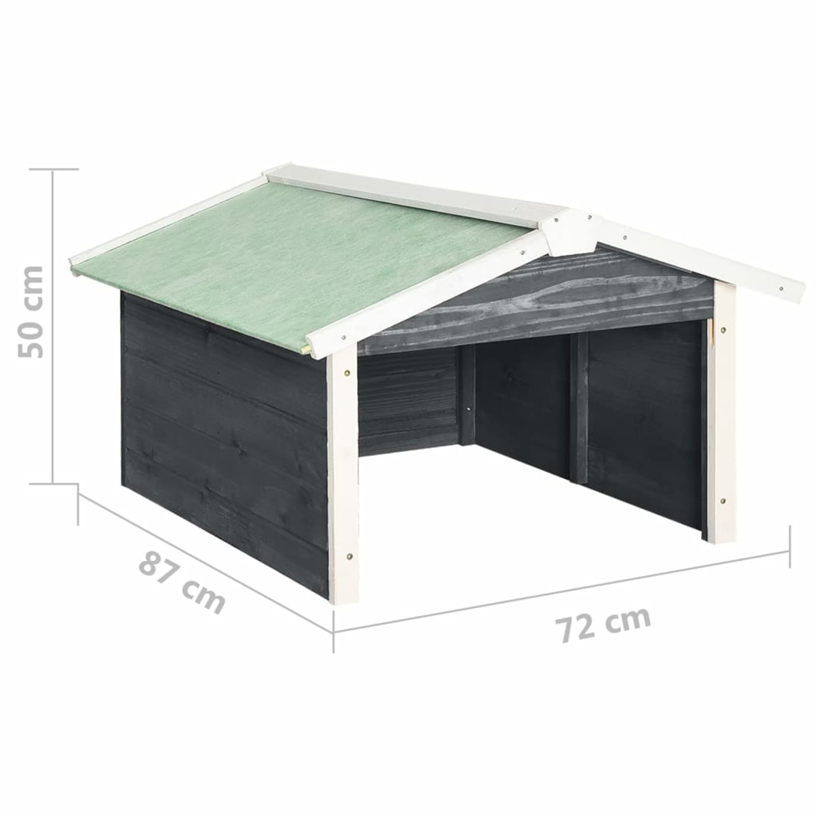 Tidyard Abri Robot Tondeuse Bois - Protège de la Pluie et des UV - Design Rustique - 72x87x50 cm