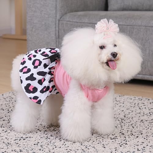 Image of CuteBone Dog Mesh Dress Puppy Sundress Pet Outfit Summer Fashion for Small Dogs Girl Cat Clothes