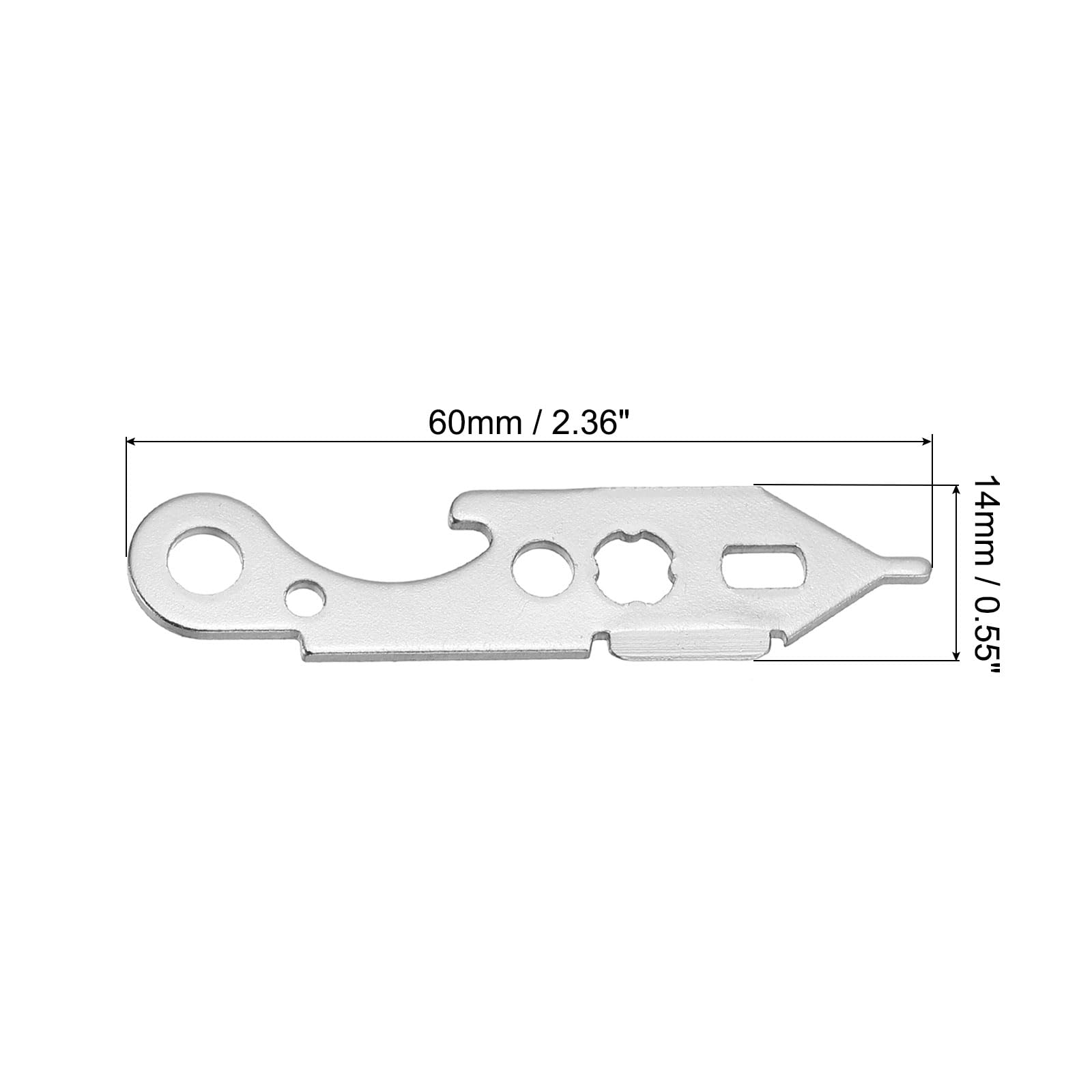 PATIKIL Dart Wrench Tool, 2Pcs Metal Dart Head Handling Dart Accessories for Loading and Unloading of Aluminum Rod and Specific Dart Head, Silver Tone