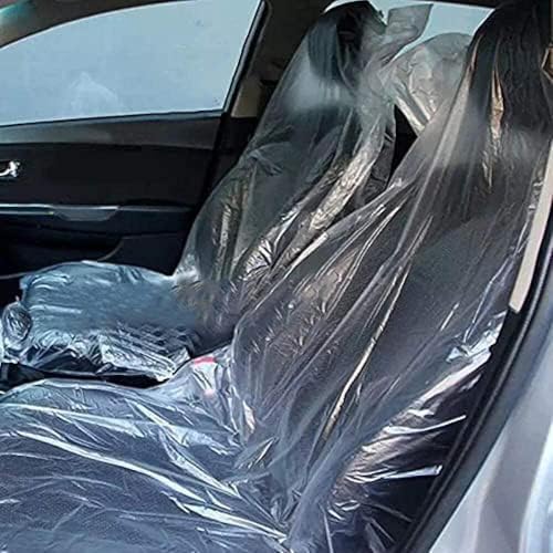 Funda de asiento de plástico desechable, 100 unidades, transparente, fácil de instalar, funda de asiento de vehículo para amantes de los autos ivan