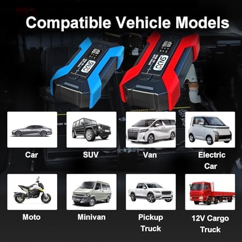 Miniatura 2 de Arrancador de batería de litio de grado A+ de 2000 A, batería de litio de 20000 mAh, arrancador de batería de coche para hasta 8L de gasolina 7L