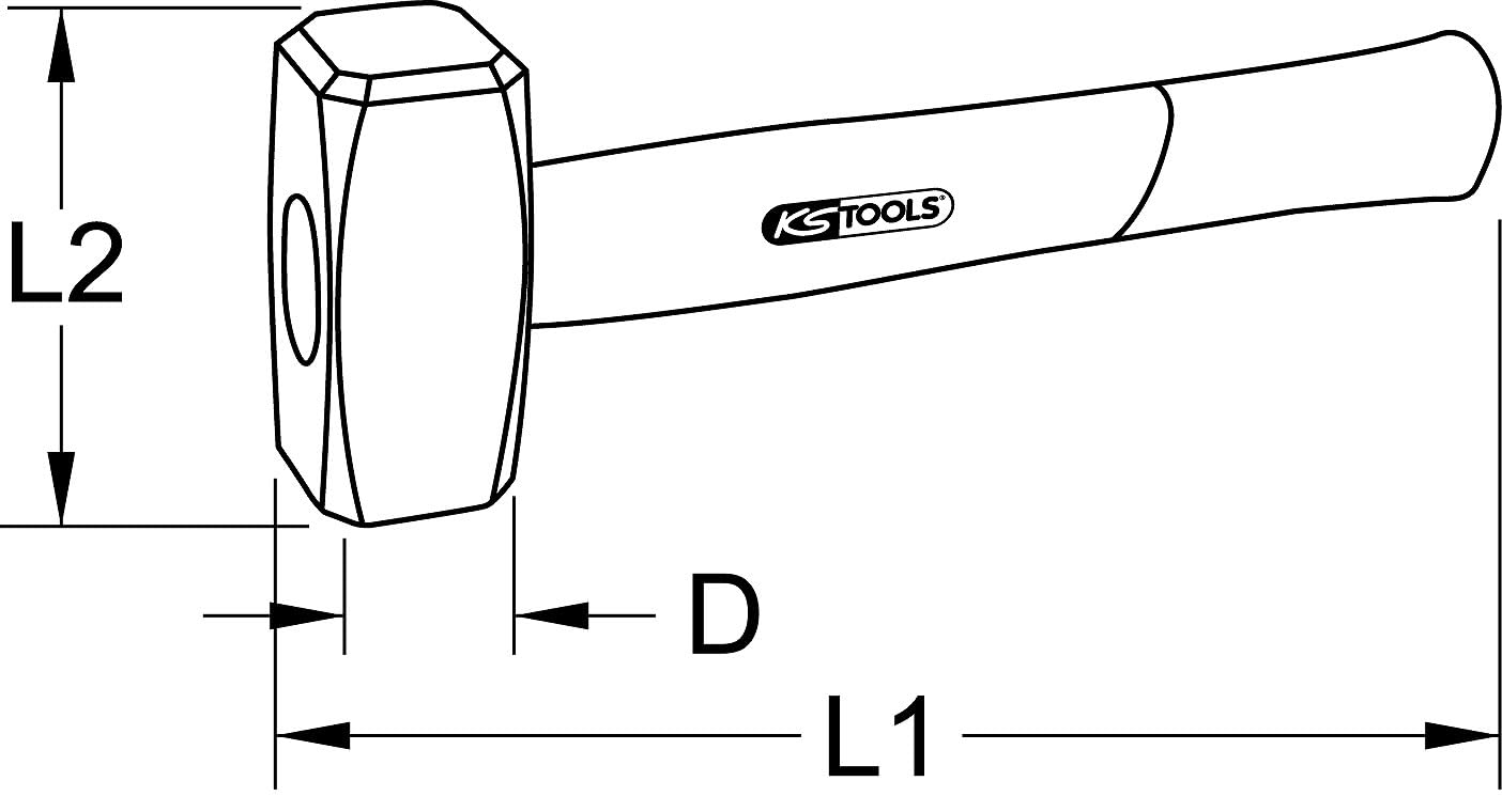 Massette manche frène collé, 1,25kg