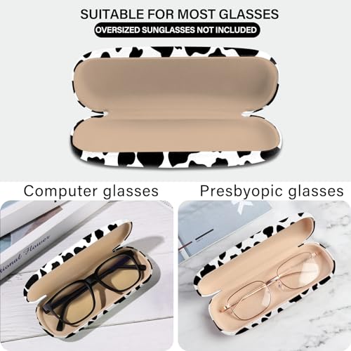 Image of Eyeglasses Case Hard Shell Protective Case for Glasses Eyeglass Box with Cleaning Cloth for Girls Women Cute Aesthetic
