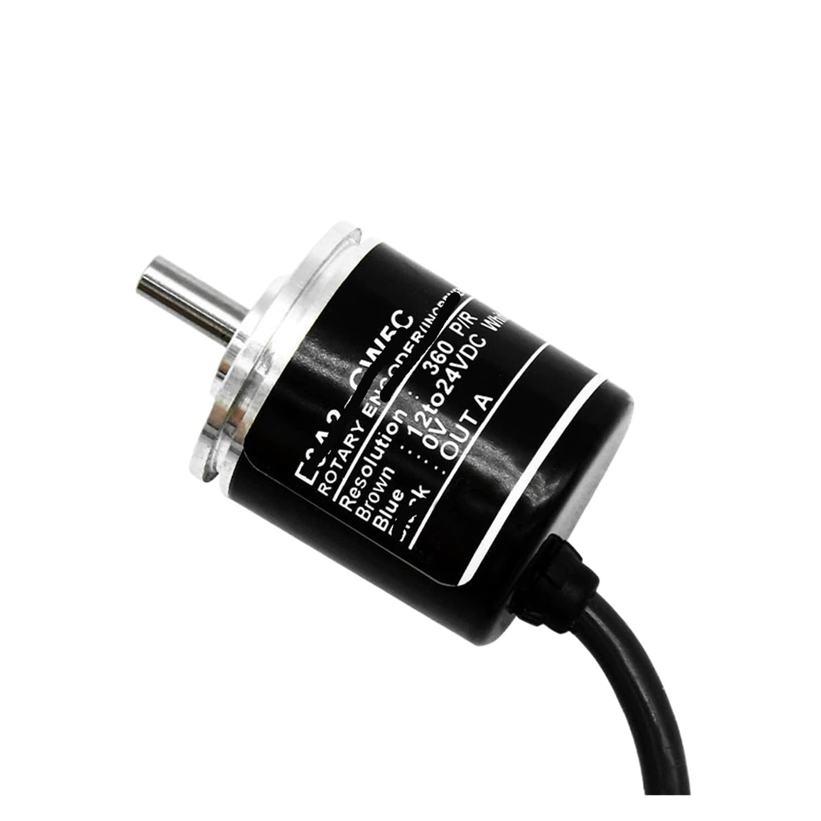 ZIDRMTKVK 25MM Magnetoelectric Encoder E6A2-CS3C OD 4mm Solid Shaft Mini Incremental Rotary 100-3600 PPR Optional(3600 PPR)