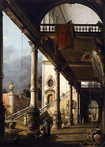 Toile Canaletto perspective pour embellir un mur blanc vide