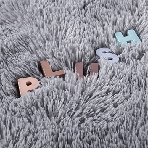Noahas Fluffy Bedroom Rug Carpet,5.3X7.5 Feet,Shaggy Fuzzy Rugs For Bedroom,Soft Rug For Kids Room,Plush Nursery Rug For Baby,Thick Grey Area Rugs For Living Room,Cute Room Decor For Girls Boys #TOP6