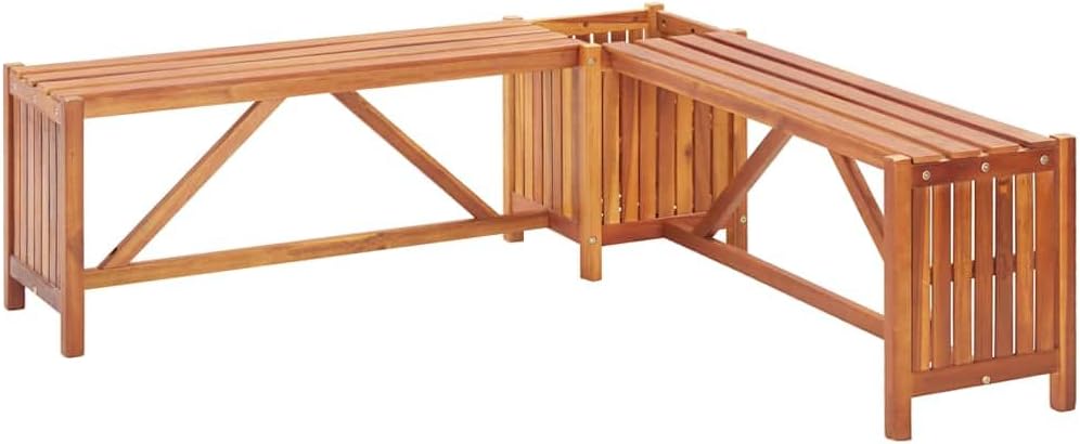 vidaXL Garden Bench Brown Solid Acacia Wood 46.1 x 46.1 x 15.7 in