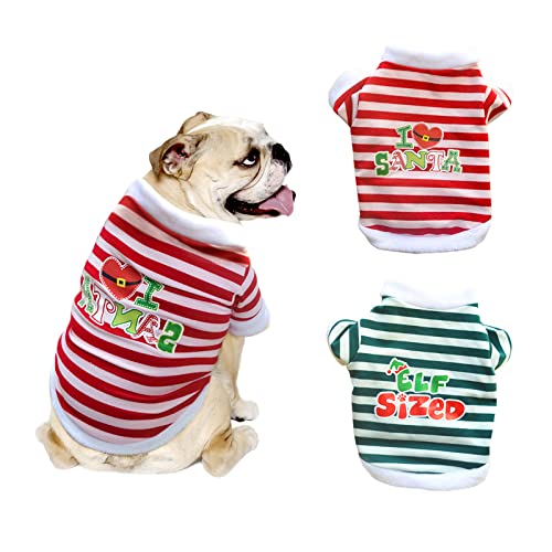 Weihnachtspullover für Hunde Rollkragen Rentier-Strickmuster Strickware für den Winter warme Kleidung Kostüm für mittelgroße und große Hunde (M, Stripe) Cover