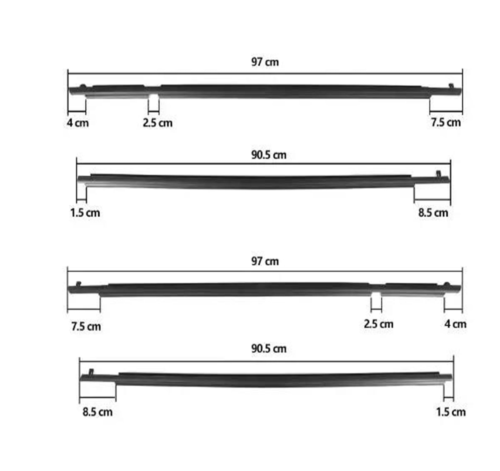 Guarnizione 4 Pezzi Di Gomma Per Finestrini Esterni Per Toyota Per RAV4 2009-2012 75720-0R020 Striscia Protettiva Per Vetri Vetro Esterno Guarnizioni Per Finestre